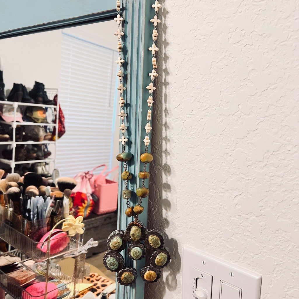 Clay Green And Gold Necklace